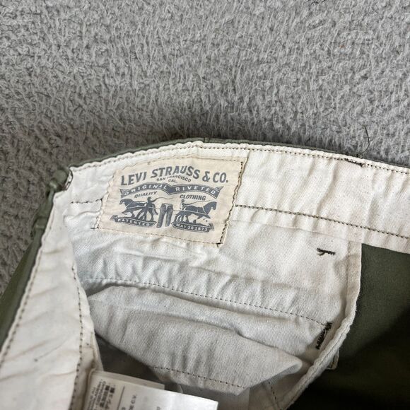 Levi Strauss Cargo Pant Men 38x30 Green Slim Straight Stretch Utility Streetwear - Picture 5 of 16